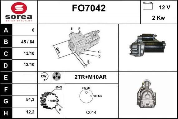 Sera FO7042 - Стартер avtolavka.club