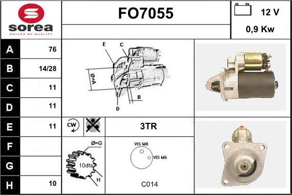 Sera FO7055 - Стартер avtolavka.club