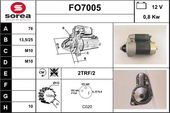 Sera FO7005 - Стартер avtolavka.club