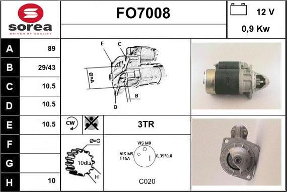 Sera FO7008 - Стартер avtolavka.club