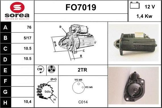 Sera FO7019 - Стартер avtolavka.club