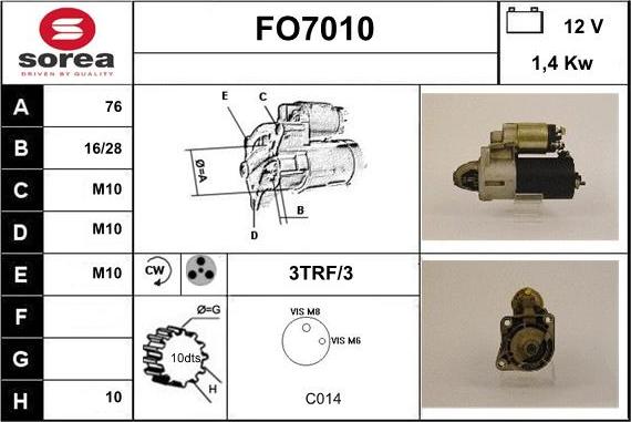 Sera FO7010 - Стартер avtolavka.club