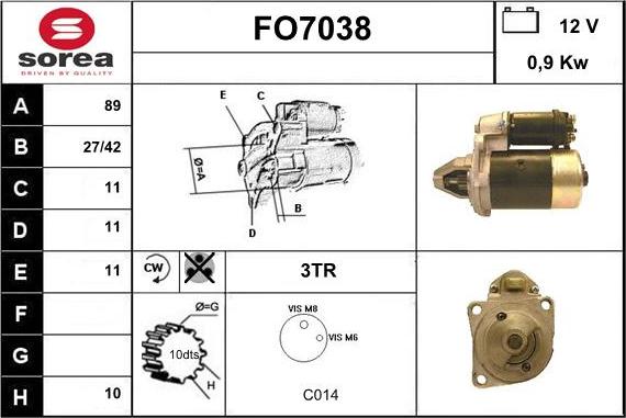 Sera FO7038 - Стартер avtolavka.club