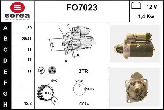 Sera FO7023 - Стартер avtolavka.club