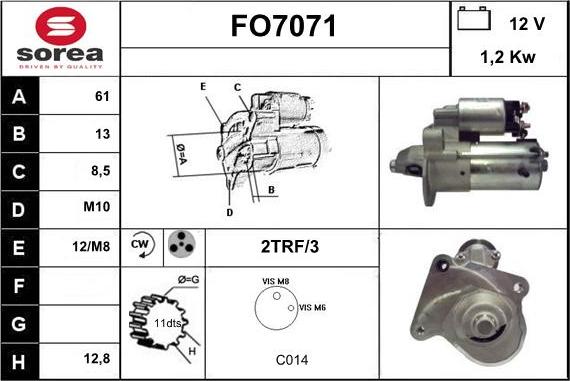 Sera FO7071 - Стартер avtolavka.club