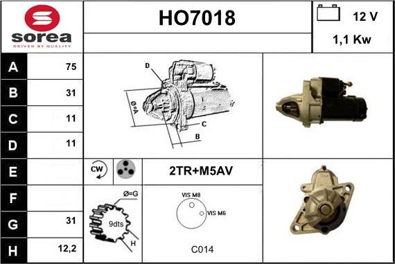 Sera HO7018 - Стартер avtolavka.club