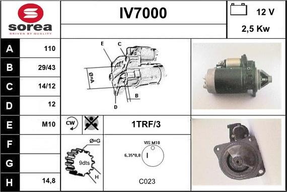 Sera IV7000 - Стартер avtolavka.club