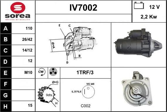 Sera IV7002 - Стартер avtolavka.club