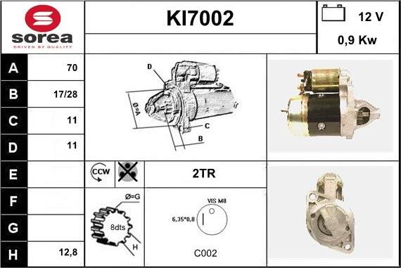 Sera KI7002 - Стартер avtolavka.club