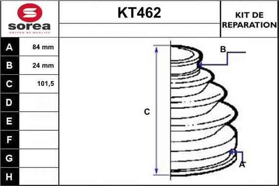 Sera KT462 - Пильник, приводний вал avtolavka.club