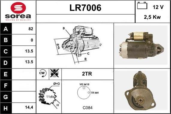 Sera LR7006 - Стартер avtolavka.club