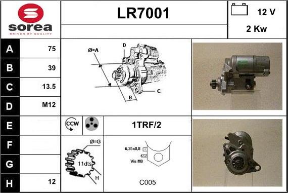 Sera LR7001 - Стартер avtolavka.club