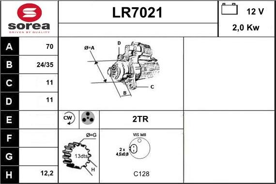 Sera LR7021 - Стартер avtolavka.club