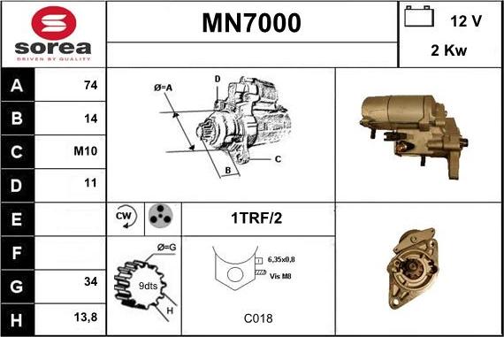 Sera MN7000 - Стартер avtolavka.club