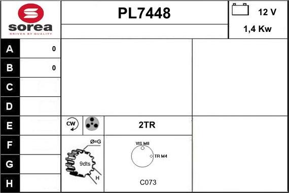 Sera PL7448 - Стартер avtolavka.club