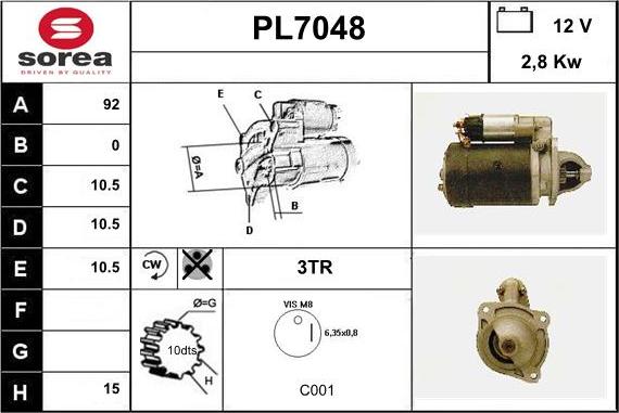 Sera PL7048 - Стартер avtolavka.club