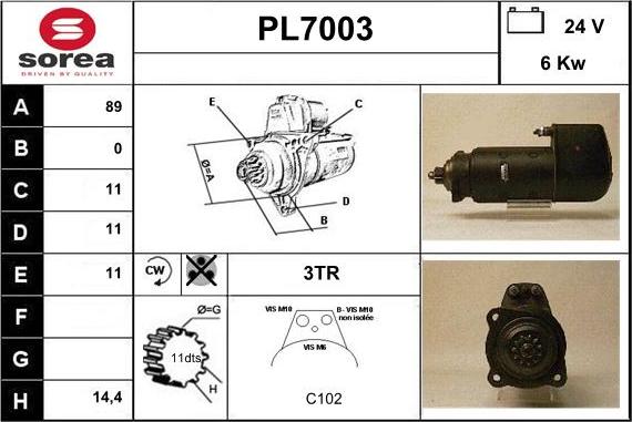 Sera PL7003 - Стартер avtolavka.club