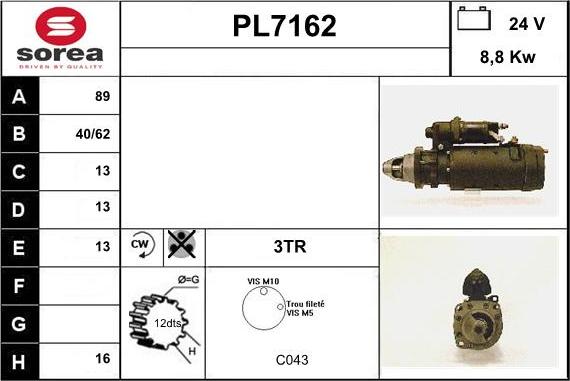 Sera PL7162 - Стартер avtolavka.club