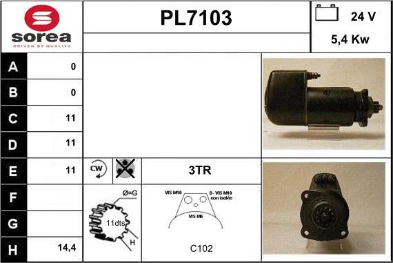 Sera PL7103 - Стартер avtolavka.club