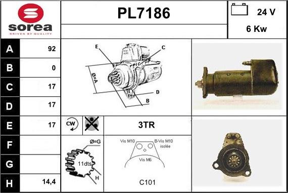 Sera PL7186 - Стартер avtolavka.club