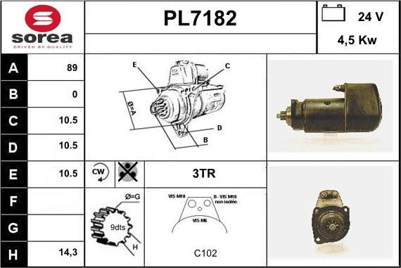 Sera PL7182 - Стартер avtolavka.club