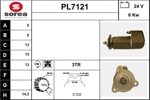 Sera PL7121 - Стартер avtolavka.club