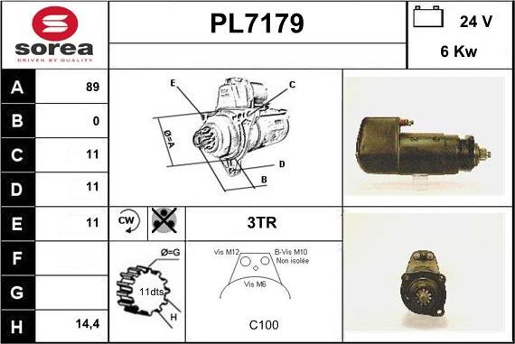 Sera PL7179 - Стартер avtolavka.club