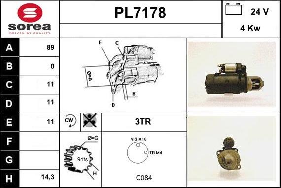 Sera PL7178 - Стартер avtolavka.club