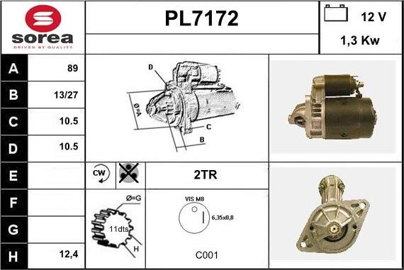 Sera PL7172 - Стартер avtolavka.club