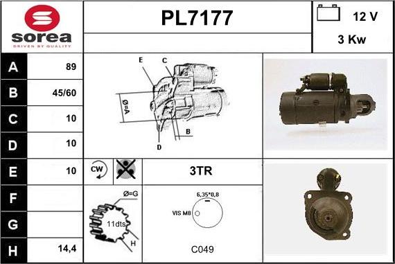 Sera PL7177 - Стартер avtolavka.club