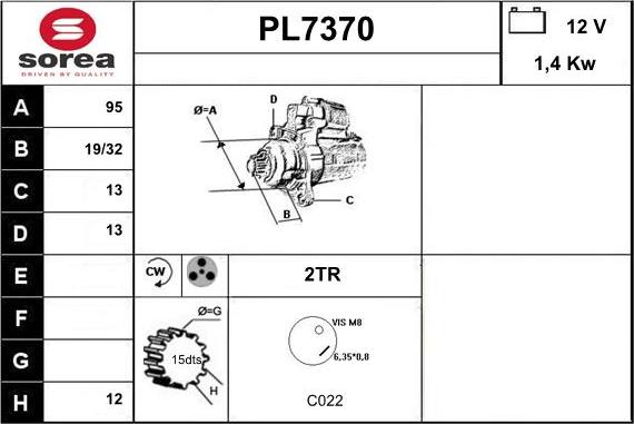 Sera PL7370 - Стартер avtolavka.club