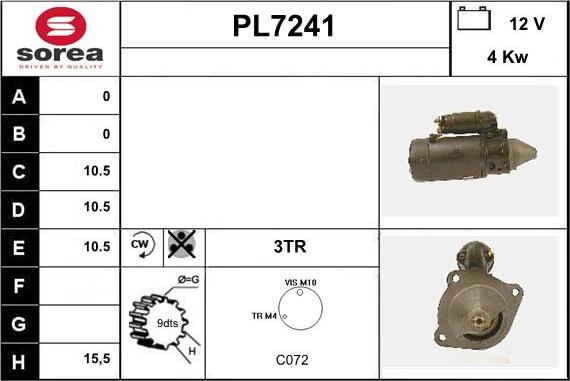 Sera PL7241 - Стартер avtolavka.club