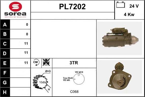 Sera PL7202 - Стартер avtolavka.club