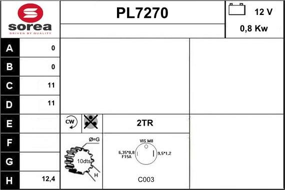 Sera PL7270 - Стартер avtolavka.club