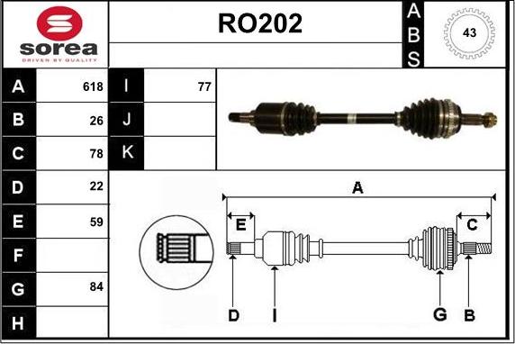 Sera RO202 - Приводний вал avtolavka.club