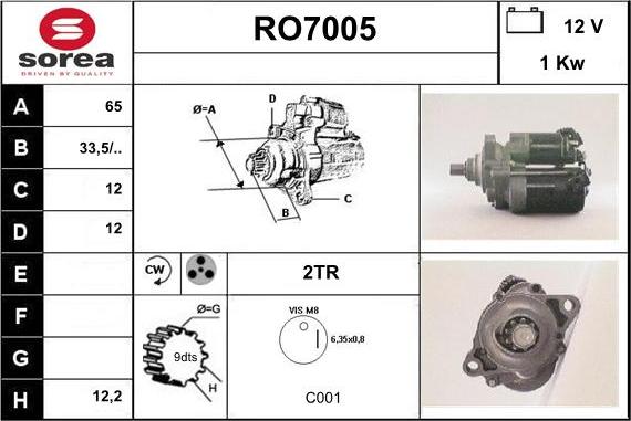 Sera RO7005 - Стартер avtolavka.club