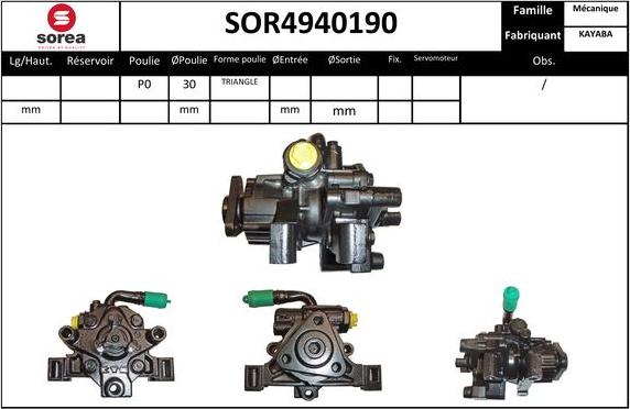 Sera SOR4940190 - Гідравлічний насос, рульове управління, ГУР avtolavka.club