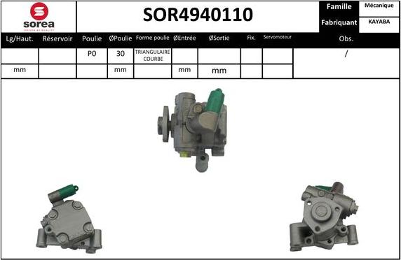 Sera SOR4940110 - Гідравлічний насос, рульове управління, ГУР avtolavka.club