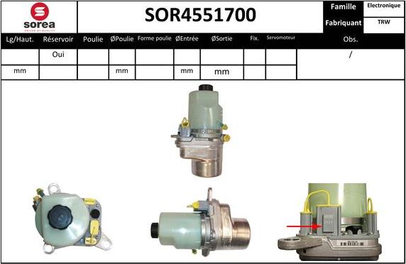 Sera SOR4551700 - Гідравлічний насос, рульове управління, ГУР avtolavka.club