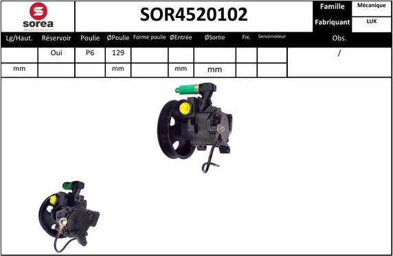 Sera SOR4520102 - Гідравлічний насос, рульове управління, ГУР avtolavka.club