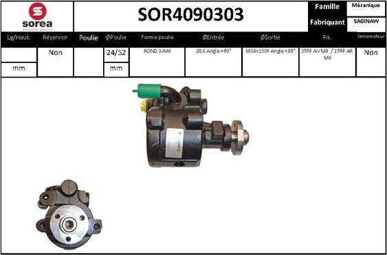 Sera SOR4090303 - Гідравлічний насос, рульове управління, ГУР avtolavka.club