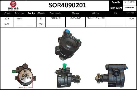 Sera SOR4090201 - Гідравлічний насос, рульове управління, ГУР avtolavka.club