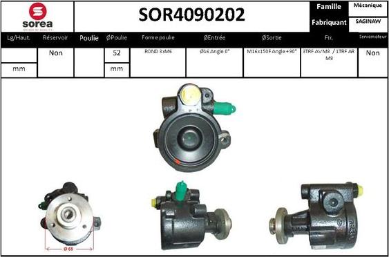 Sera SOR4090202 - Гідравлічний насос, рульове управління, ГУР avtolavka.club