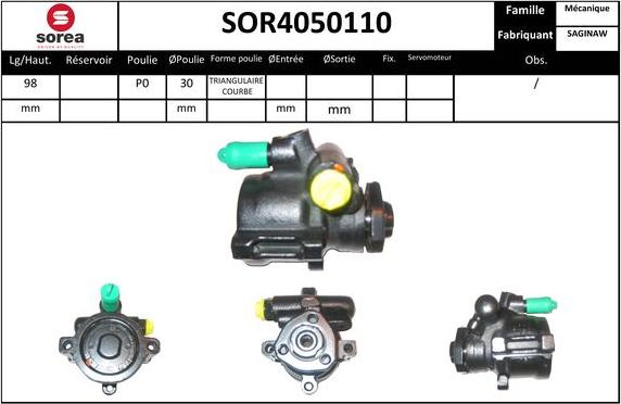 Sera SOR4050110 - Гідравлічний насос, рульове управління, ГУР avtolavka.club