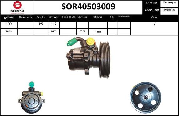 Sera SOR40503009 - Гідравлічний насос, рульове управління, ГУР avtolavka.club