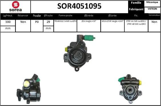 Sera SOR4051095 - Гідравлічний насос, рульове управління, ГУР avtolavka.club