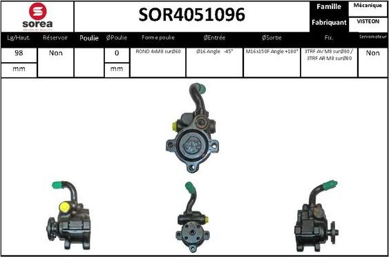 Sera SOR4051096 - Гідравлічний насос, рульове управління, ГУР avtolavka.club