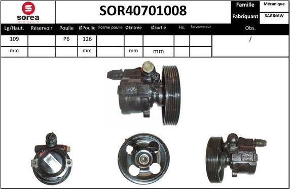 Sera SOR40701008 - Гідравлічний насос, рульове управління, ГУР avtolavka.club