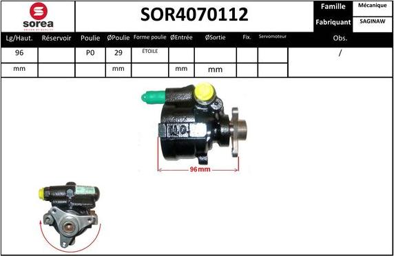 Sera SOR4070112 - Гідравлічний насос, рульове управління, ГУР avtolavka.club