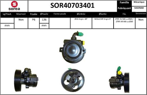 Sera SOR40703401 - Гідравлічний насос, рульове управління, ГУР avtolavka.club